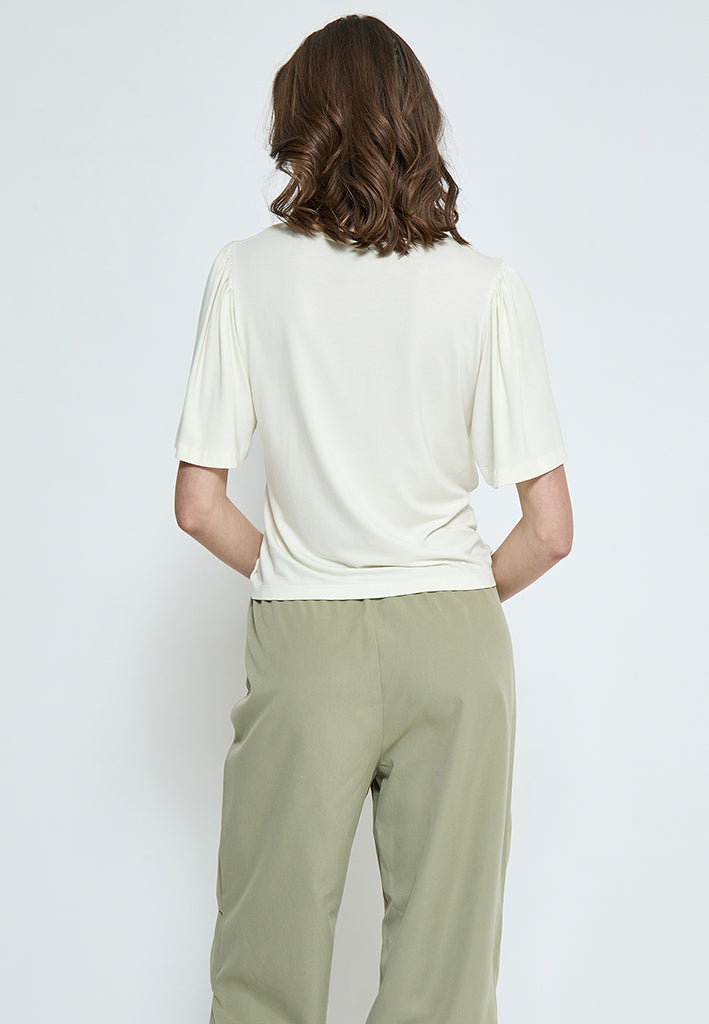 Desires DSMolly Drawstring T-Shirt T-Shirt 0011 Gardenia