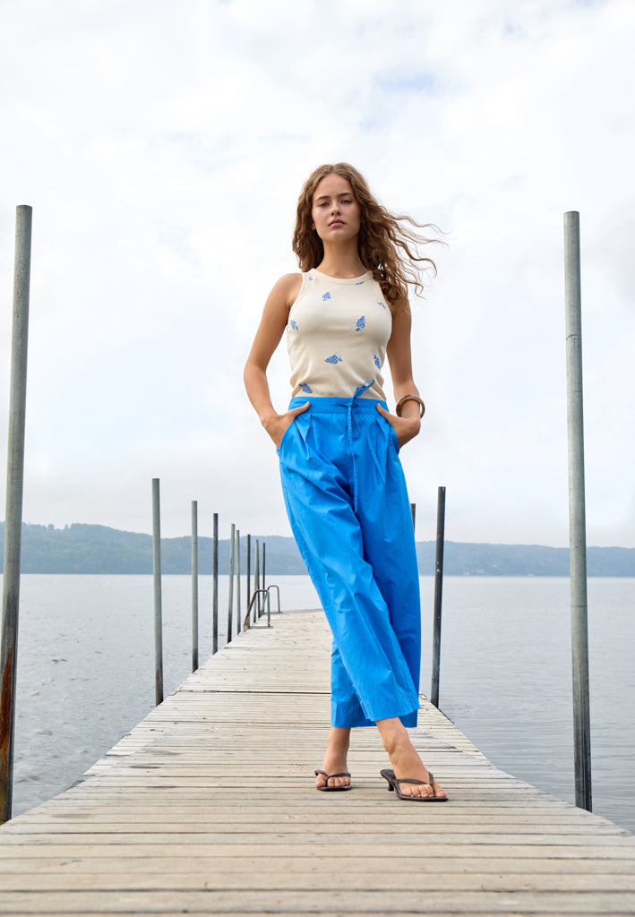 Desires DSPiper Tank Top Top 2993P Marina Blue Print