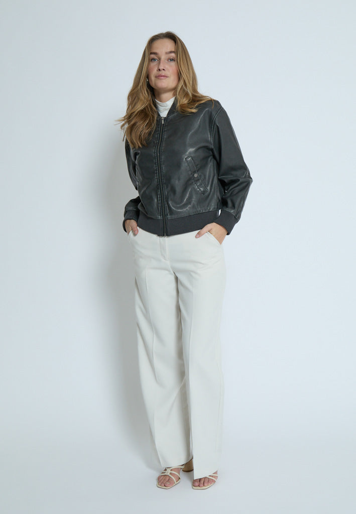 Desires DSRebecca PU Bomber Jacket Jacket 9000W Black Washed
