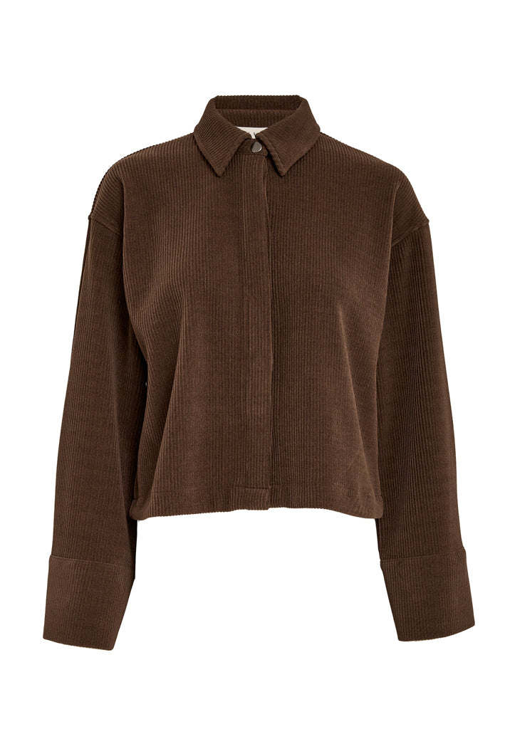 Desires DSTaylor Corduroy Shirt Shirt 5510 Chocolate Brown