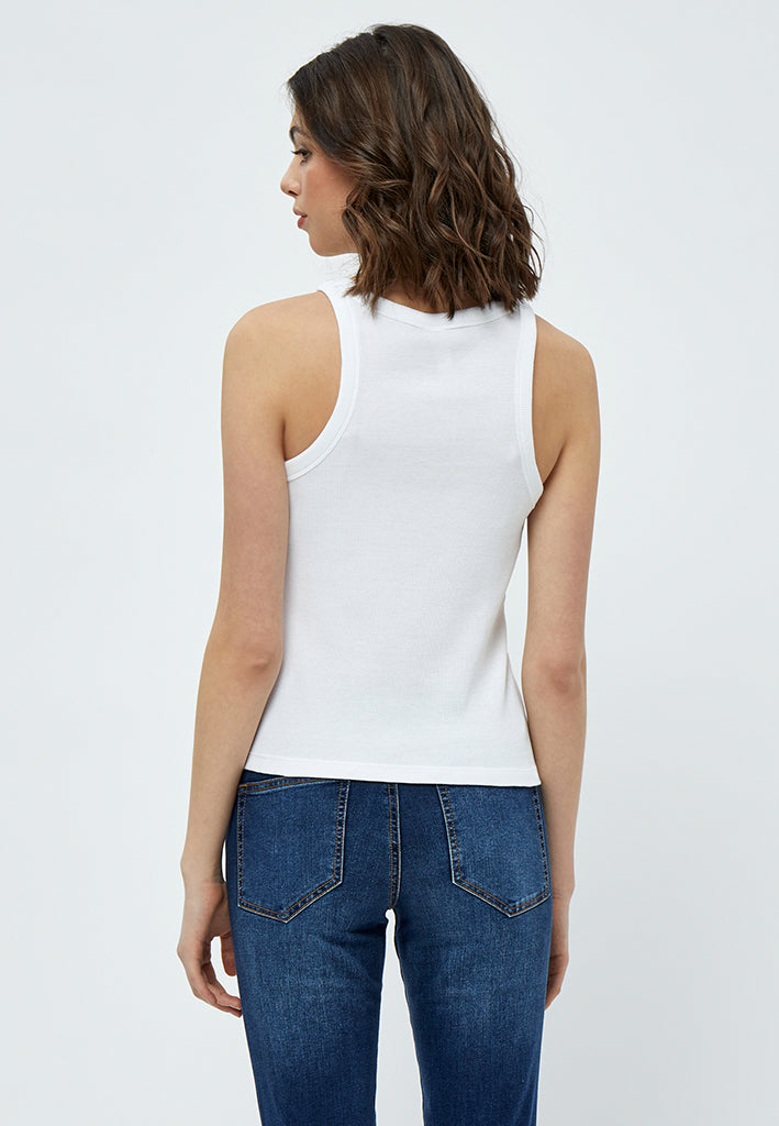 Desires Dareen Organic Tank Top T-Shirt 0001 White