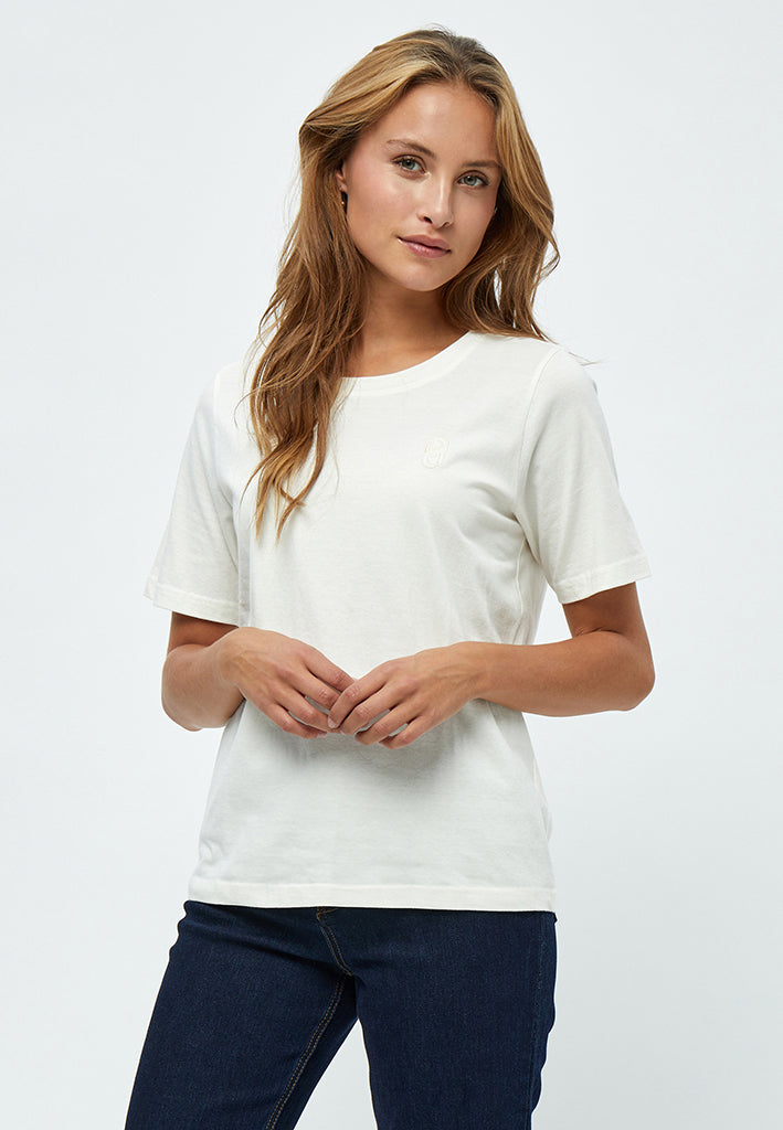 Peppercorn Deborah GOTS Logo T-Shirt T-Shirt 235 Cloud Dancer