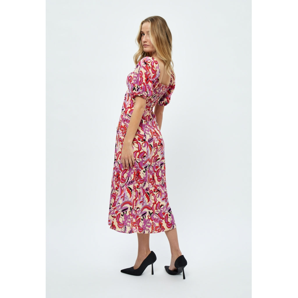 Desires Delilah Short Sleeve Midcalf Dress Dress 0011P Gardenia Print