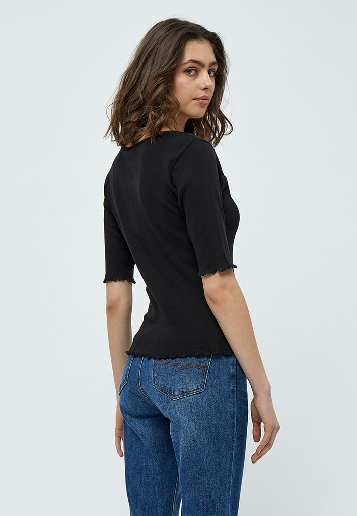 Peppercorn Dharma GOTS Blouse T-Shirt 9000 Black
