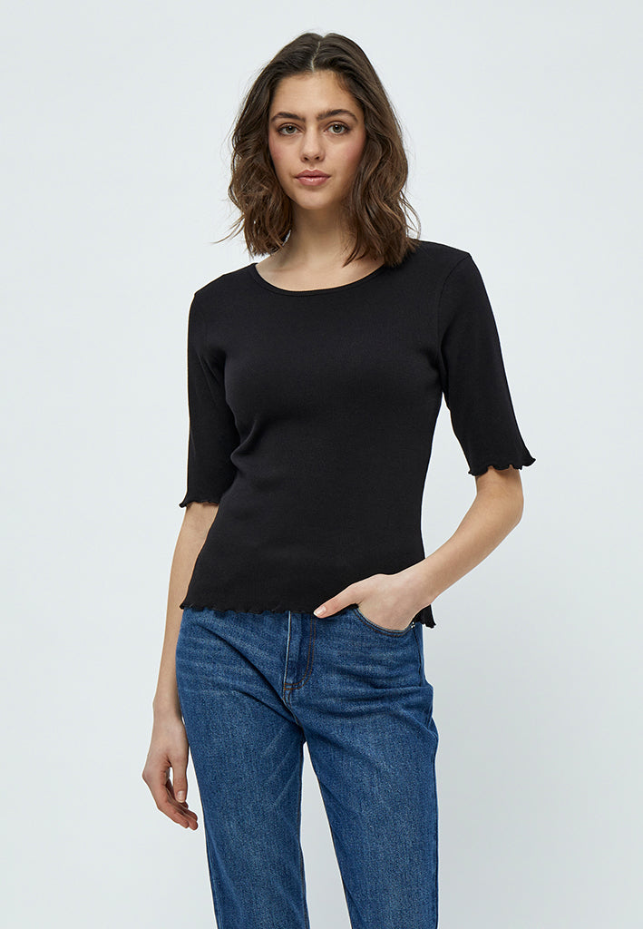 Peppercorn Dharma GOTS Blouse T-Shirt 9000 Black