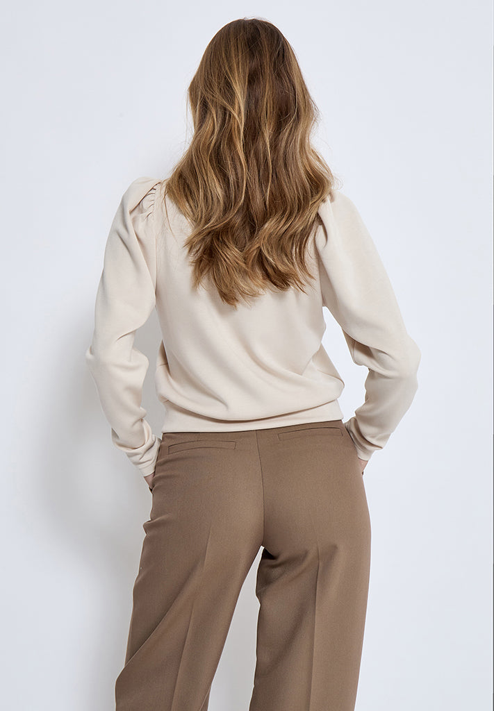 Peppercorn Dicette Puff Sweat Sweatshirt 0265 Sandshell