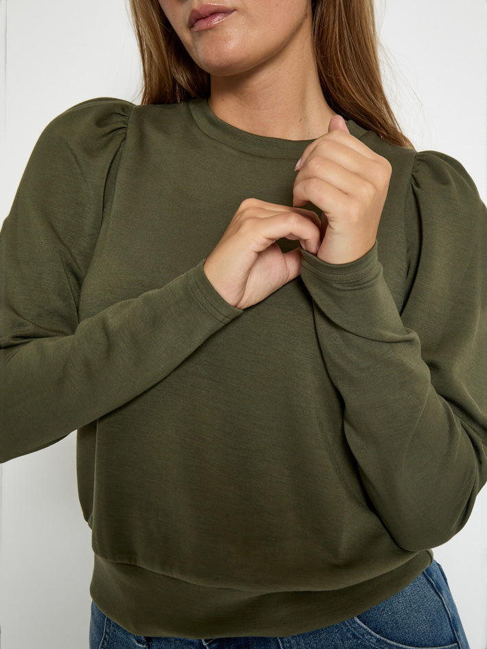 Peppercorn Dicette Puff Sweat Sweatshirt 3627 Grape Leaf