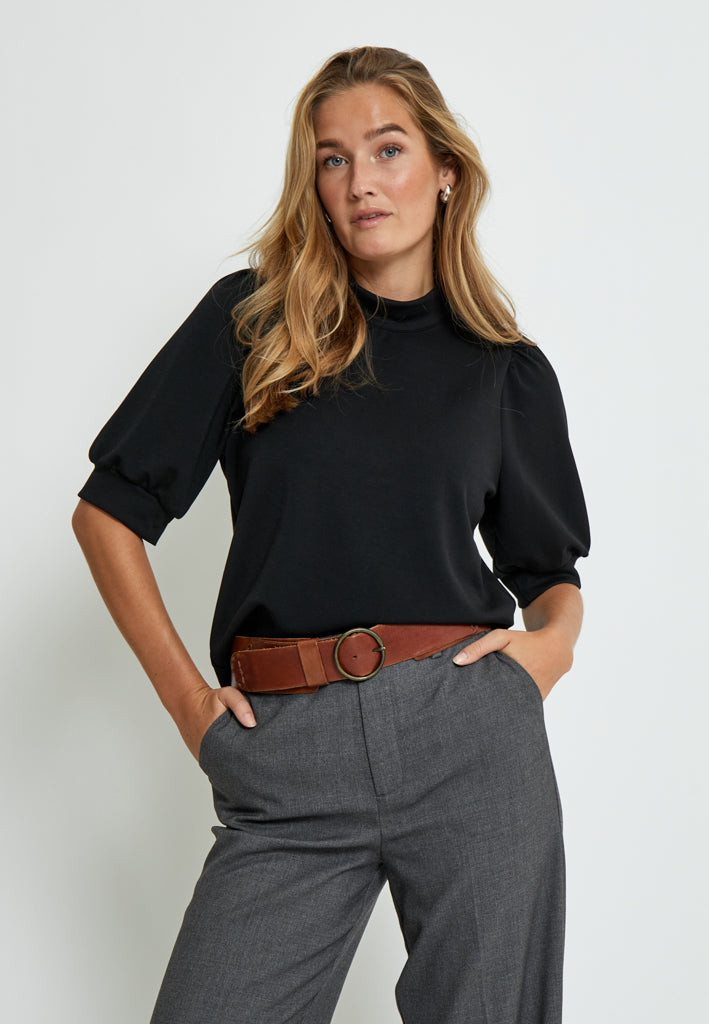 Peppercorn Dicette Puff Sweat Sweatshirt 9000 Black