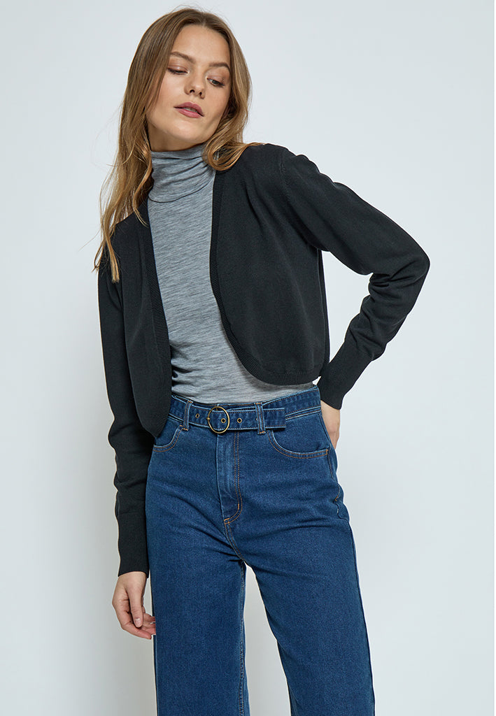Peppercorn Dina Knit Bolero Cardigans 9000 Black