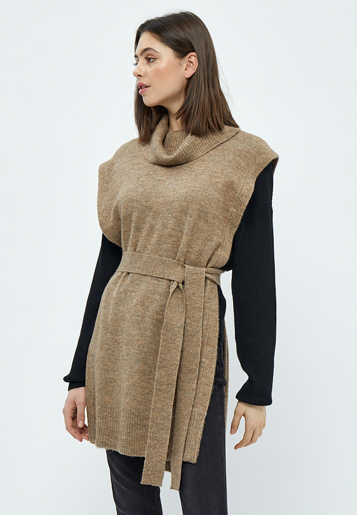 Desires Elis Waistcoat Vest 0178M Winter Twig Sand Melange
