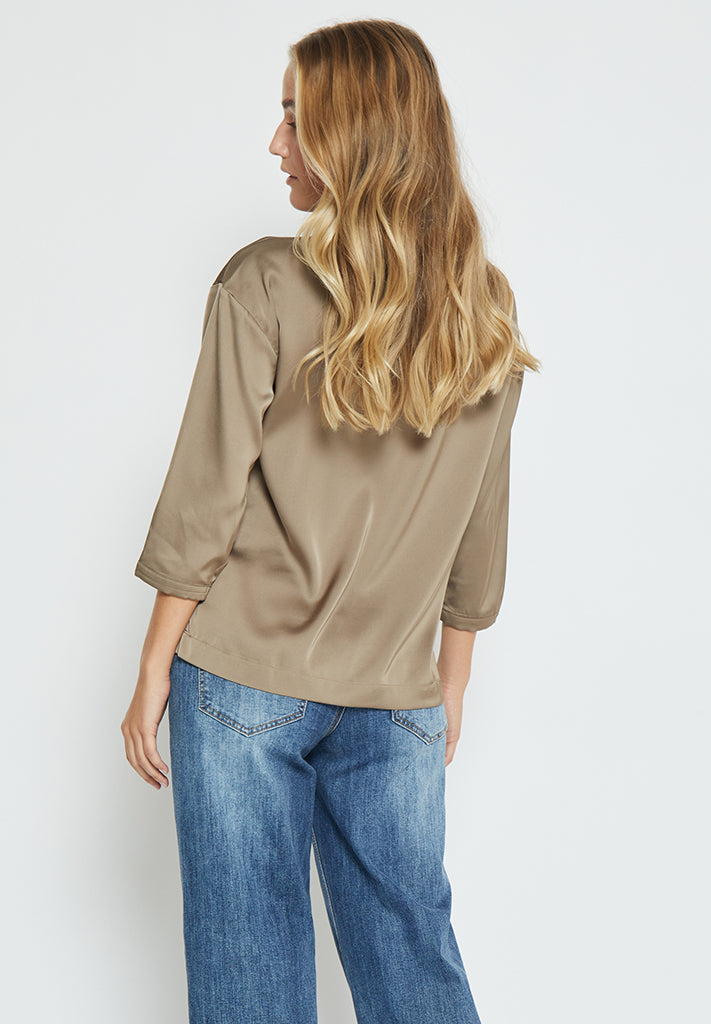 Desires Elke V-Neck 3/4 Sleeve Blouse Blouse 5213 IRON