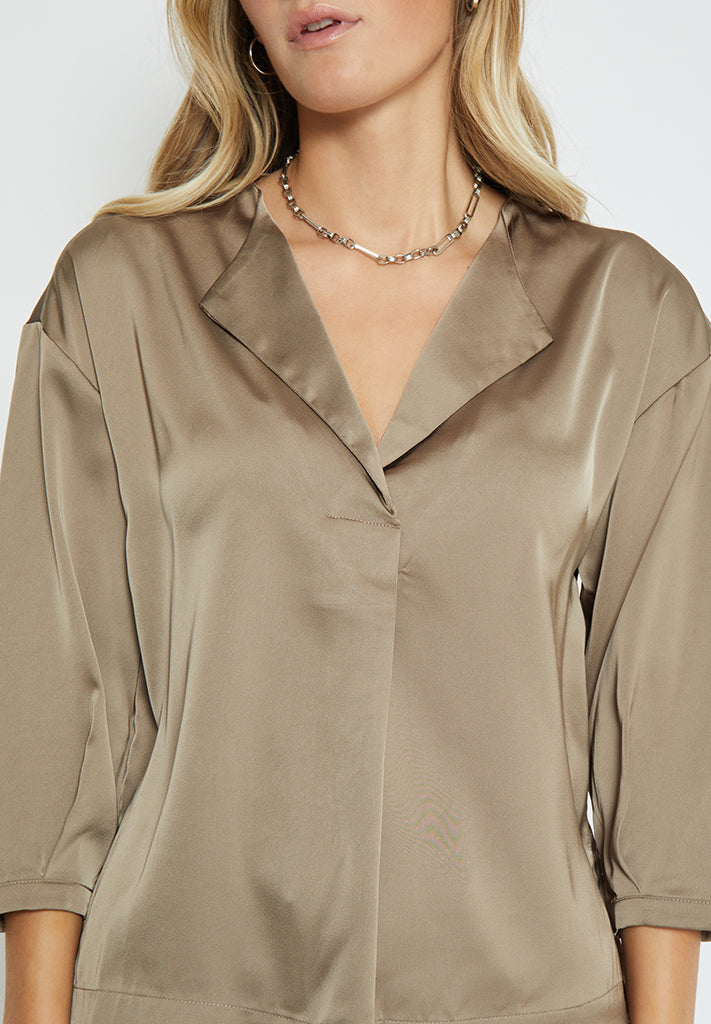Desires Elke V-Neck 3/4 Sleeve Blouse Blouse 5213 IRON