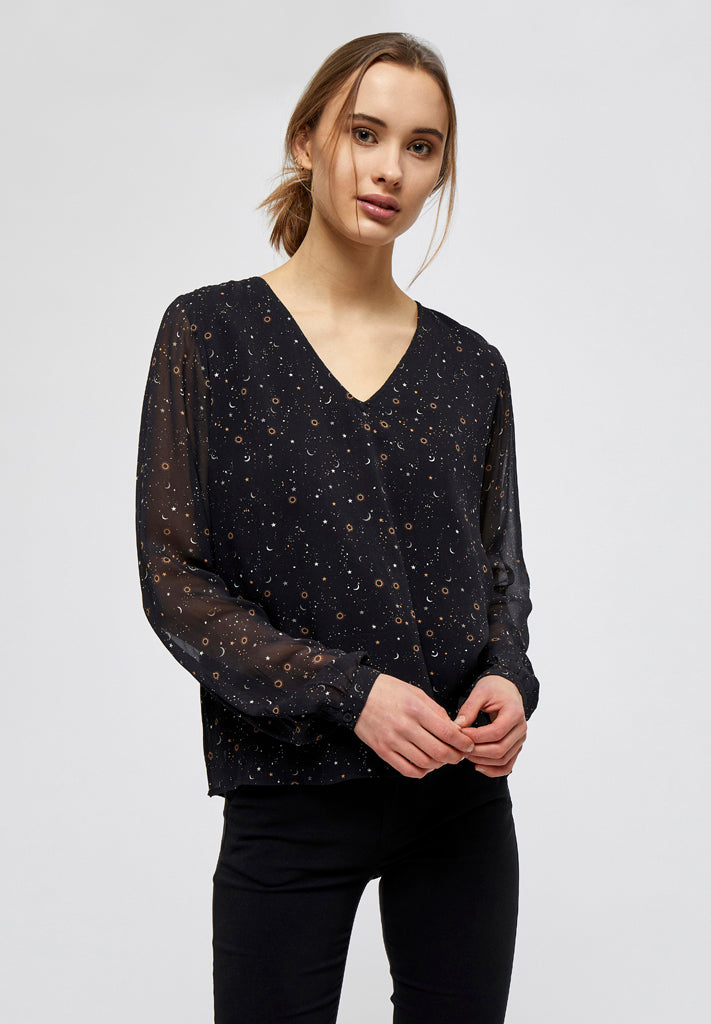 Minus Elsa blouse Blouse 9274P Moon Print