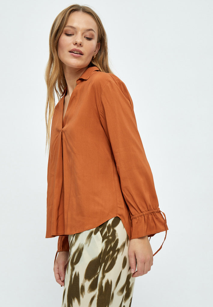 Desires Elvan V-Neck Long Sleeve Blouse Blouse 5351 Glazed Ginger