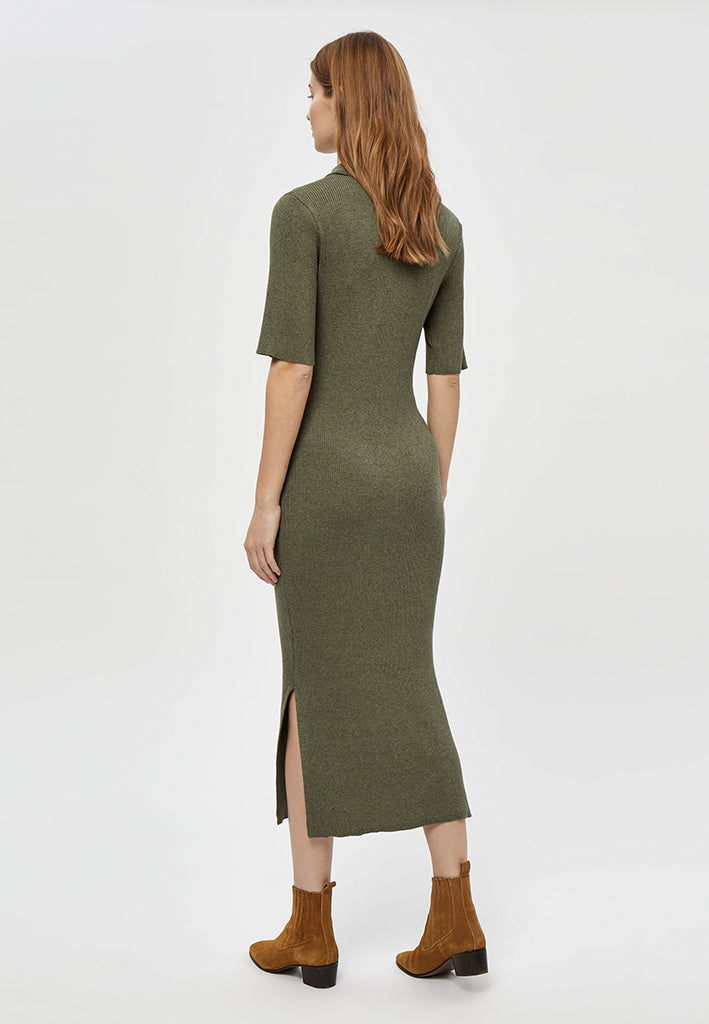 Minus Fay Knit Dress Dress 478M Green Field Melange
