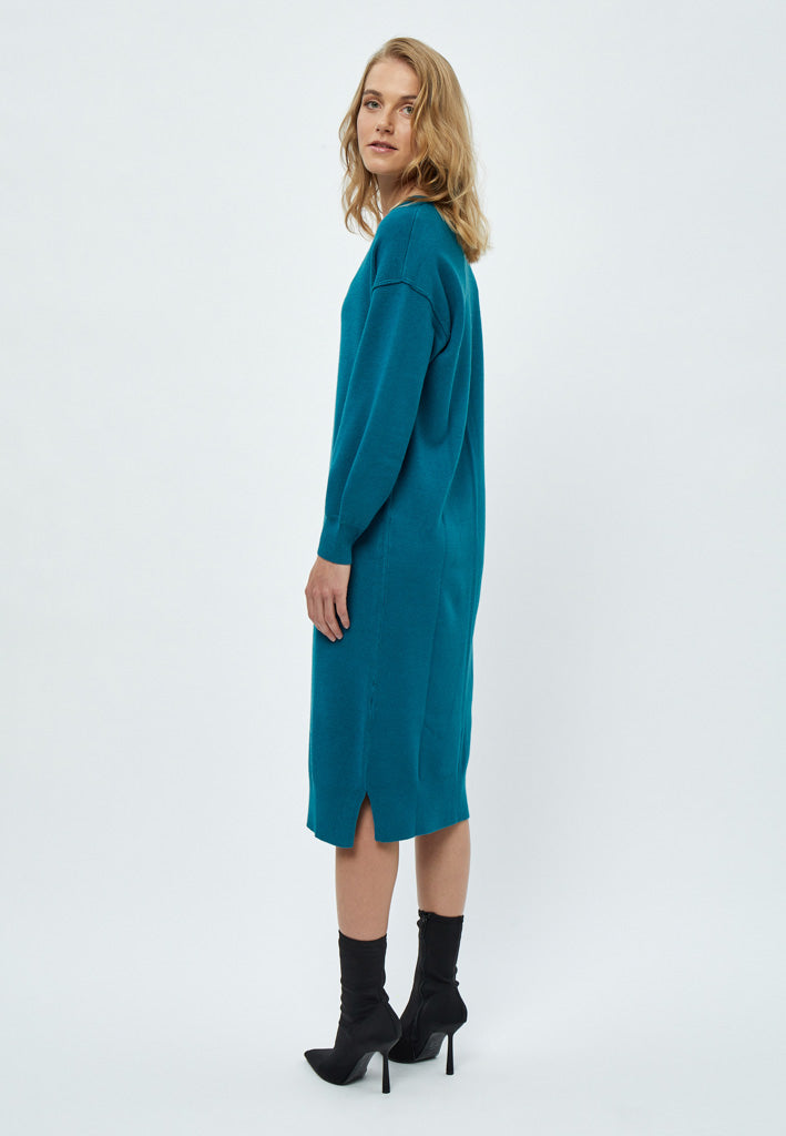 Desires Gabi V-Neck Long Sleeve Midi Dress Dress 1176M Cystal Teal Melange