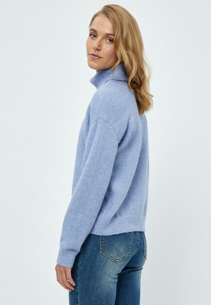 Desires Gea High Neck Pullover Pullover 7009M Lavender Lustre Blue Melange