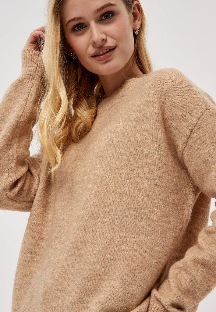 Desires Gea O-neck Pullover Pullover 0178M Winter Twig Sand Melange