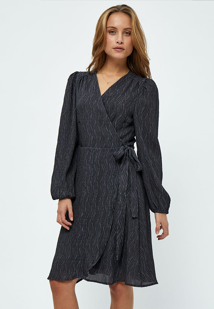 Peppercorn Helena Wrap Dress Dress 9000 Black
