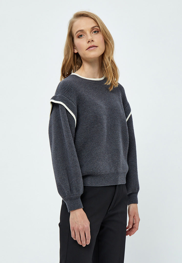 Minus Jayla Knit Pullover Pullover 2995 Nine Iron Gray