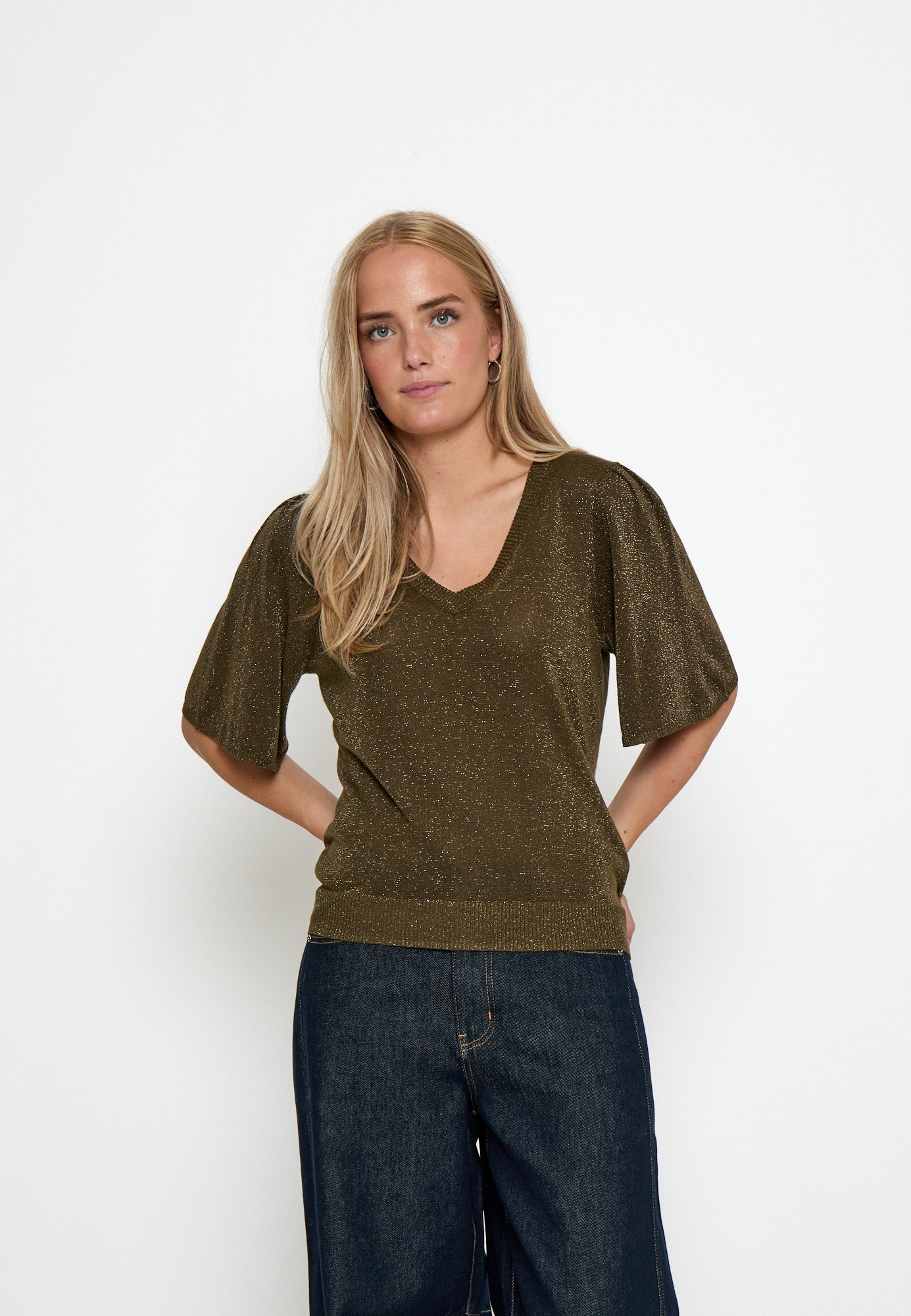Minus Kyla T-Shirt T-Shirt 5168MET Beech Green Met.