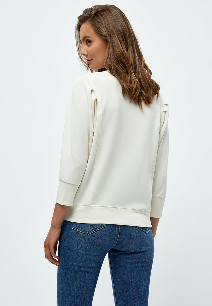 Peppercorn Laila 3/4 Sleeve Sweat Sweatshirt 235 Cloud Dancer
