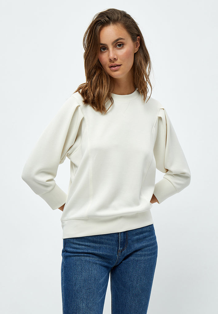 Peppercorn Laila 3/4 Sleeve Sweat Sweatshirt 235 Cloud Dancer
