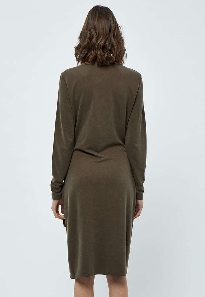 Peppercorn Lana Wrap Dress Dress 5661 SLATE BROWN