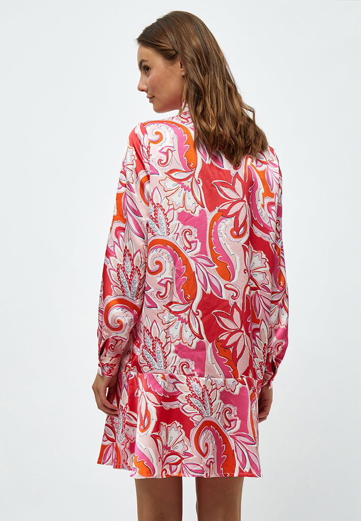 Peppercorn Lindi Long Sleeve Dress Dress 4122P Magenta Pink Print