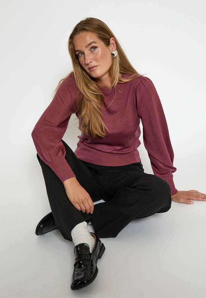 Minus Liva Long Sleeve Pullover Pullover 4058 Roan Rouge