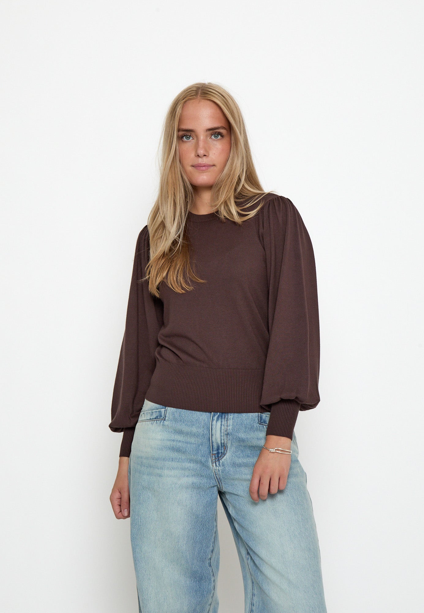 Minus Liva Long Sleeve Pullover Pullover 5618 Bracken Brown