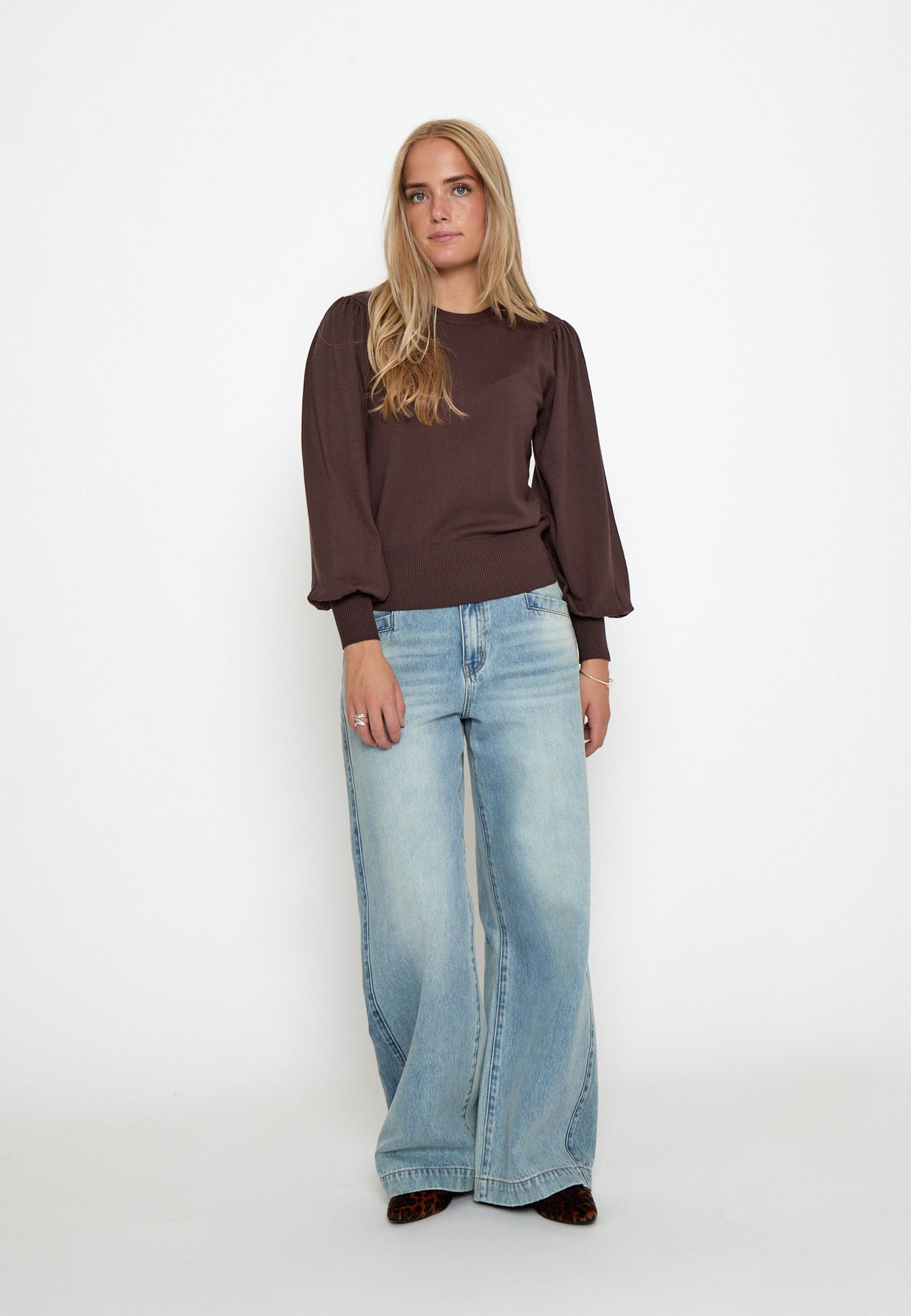 Minus Liva Long Sleeve Pullover Pullover 5618 Bracken Brown