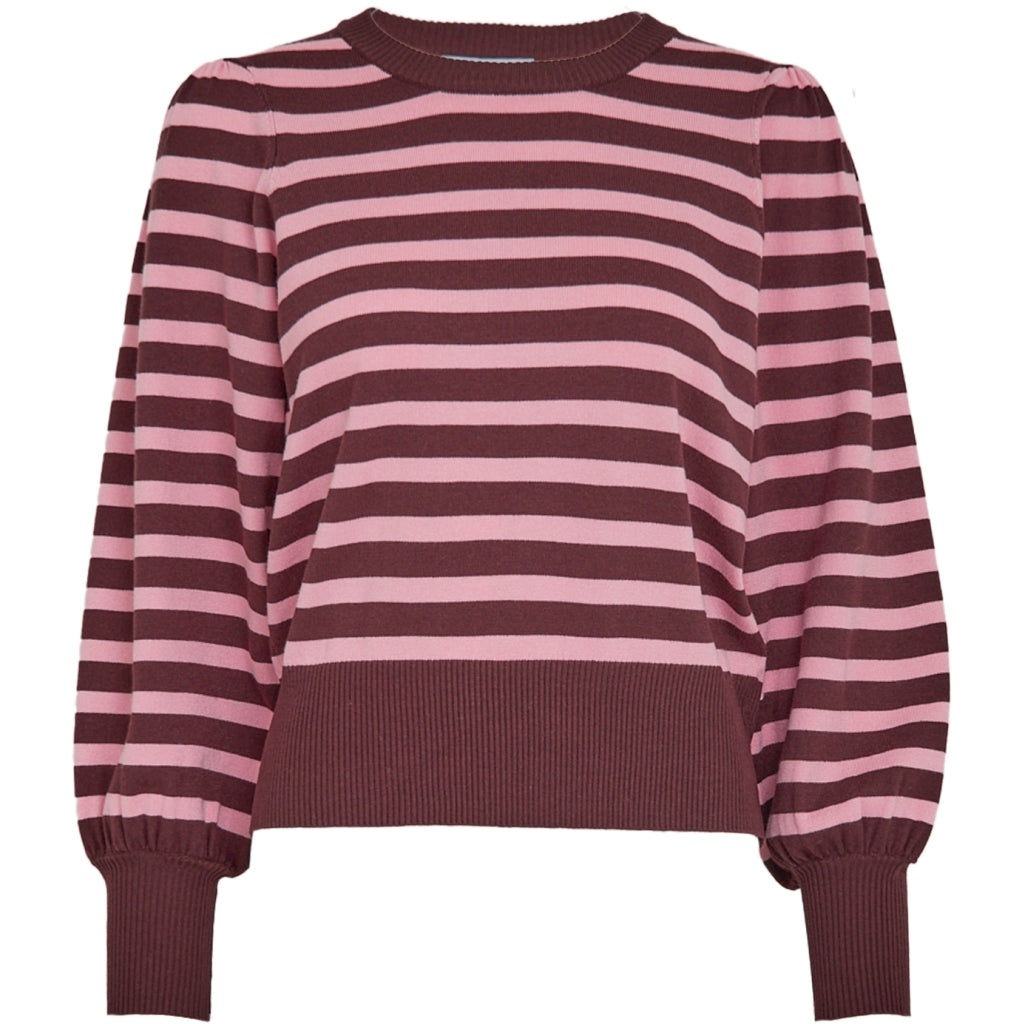 Minus Liva Long Sleeve Pullover Pullover 713S Fudge Purple Stripe