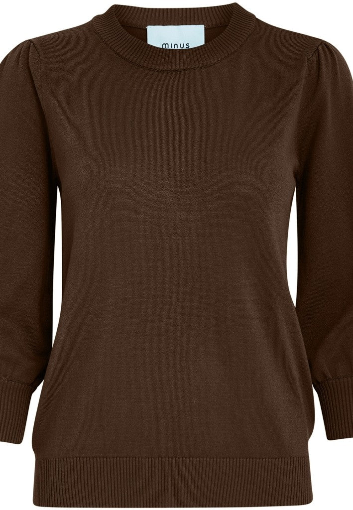 Minus Liva Long Sleeve Pullover Pullover 3681MET Tiramisu Metallic