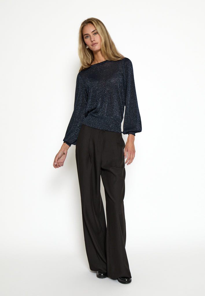 Minus Liva Long Sleeve Pullover Pullover 5270MET Black iris Metal.