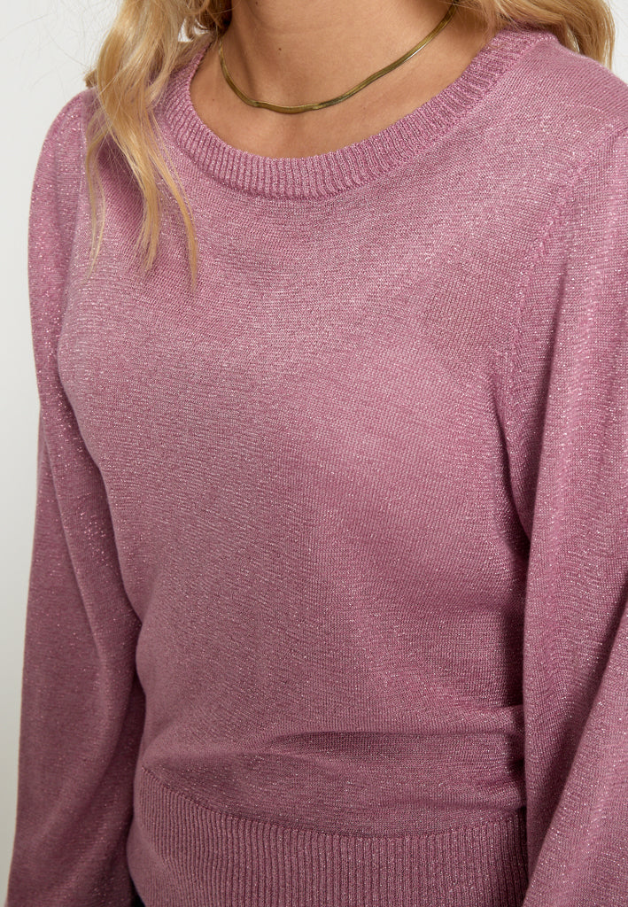 Minus Liva Long Sleeve Pullover Pullover 7032Met Mauve Orchid Metal.