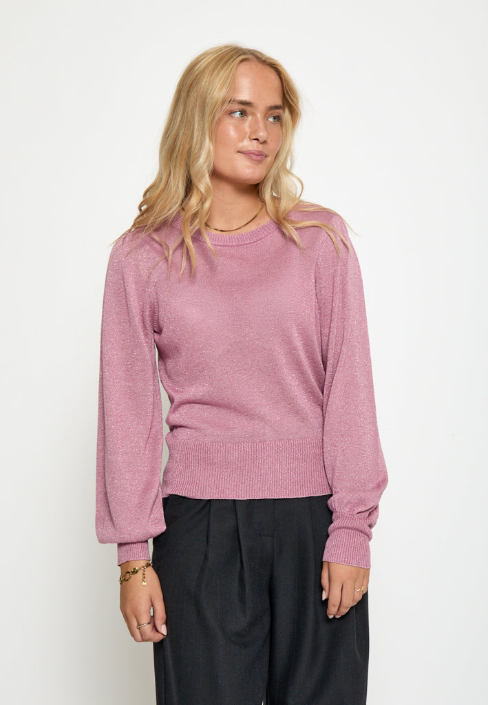 Minus Liva Long Sleeve Pullover Pullover 7032Met Mauve Orchid Metal.