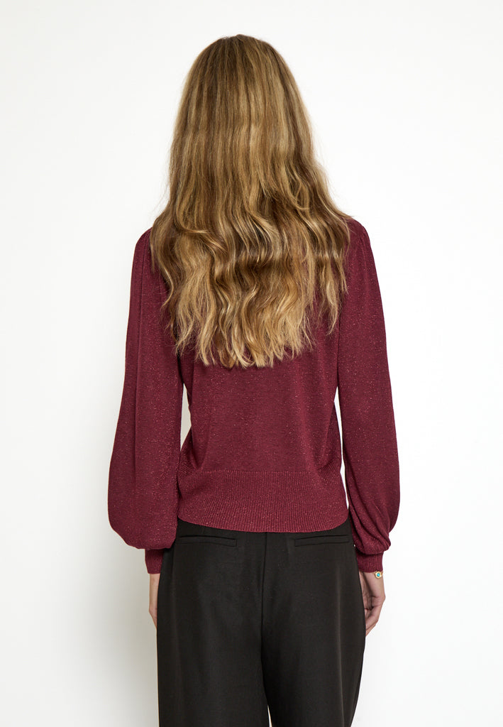 Minus Liva Long Sleeve Pullover Pullover 7042MET Cordovan Met.