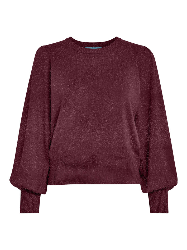 Minus Liva Long Sleeve Pullover Pullover 7042MET Cordovan Met.