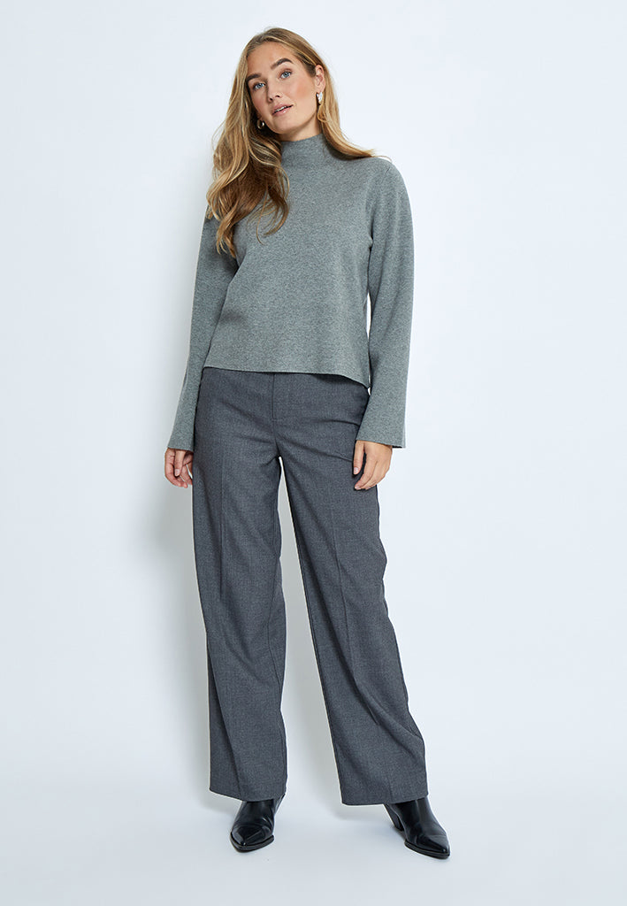 Minus Lupi High Neck Knit Pullover Pullover 148M Gunmetal Melange