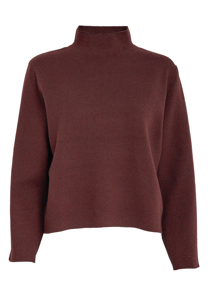 Minus Lupi High Neck Knit Pullover Pullover 4009 Andorra Red