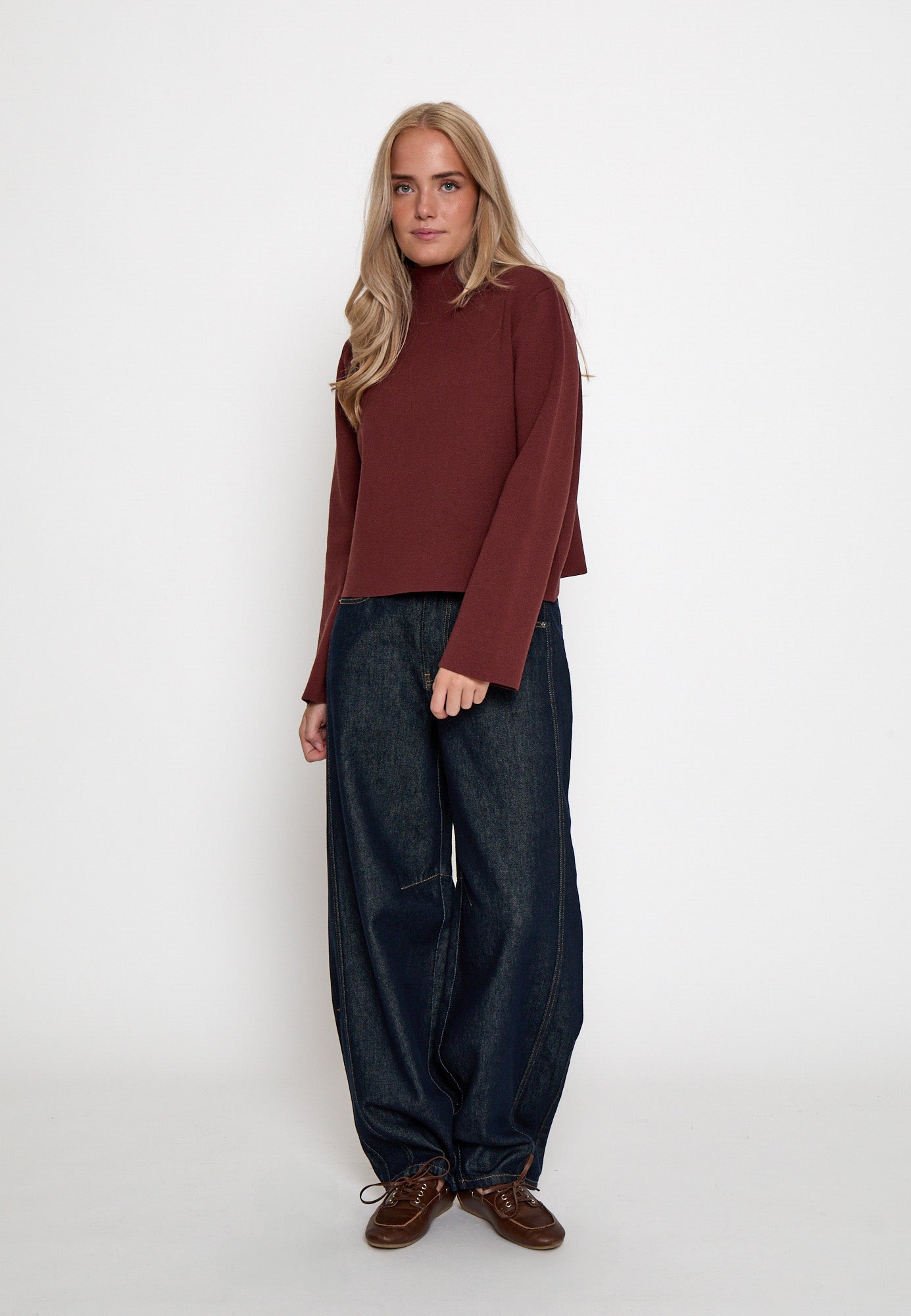 Minus Lupi High Neck Knit Pullover Pullover 4009 Andorra Red