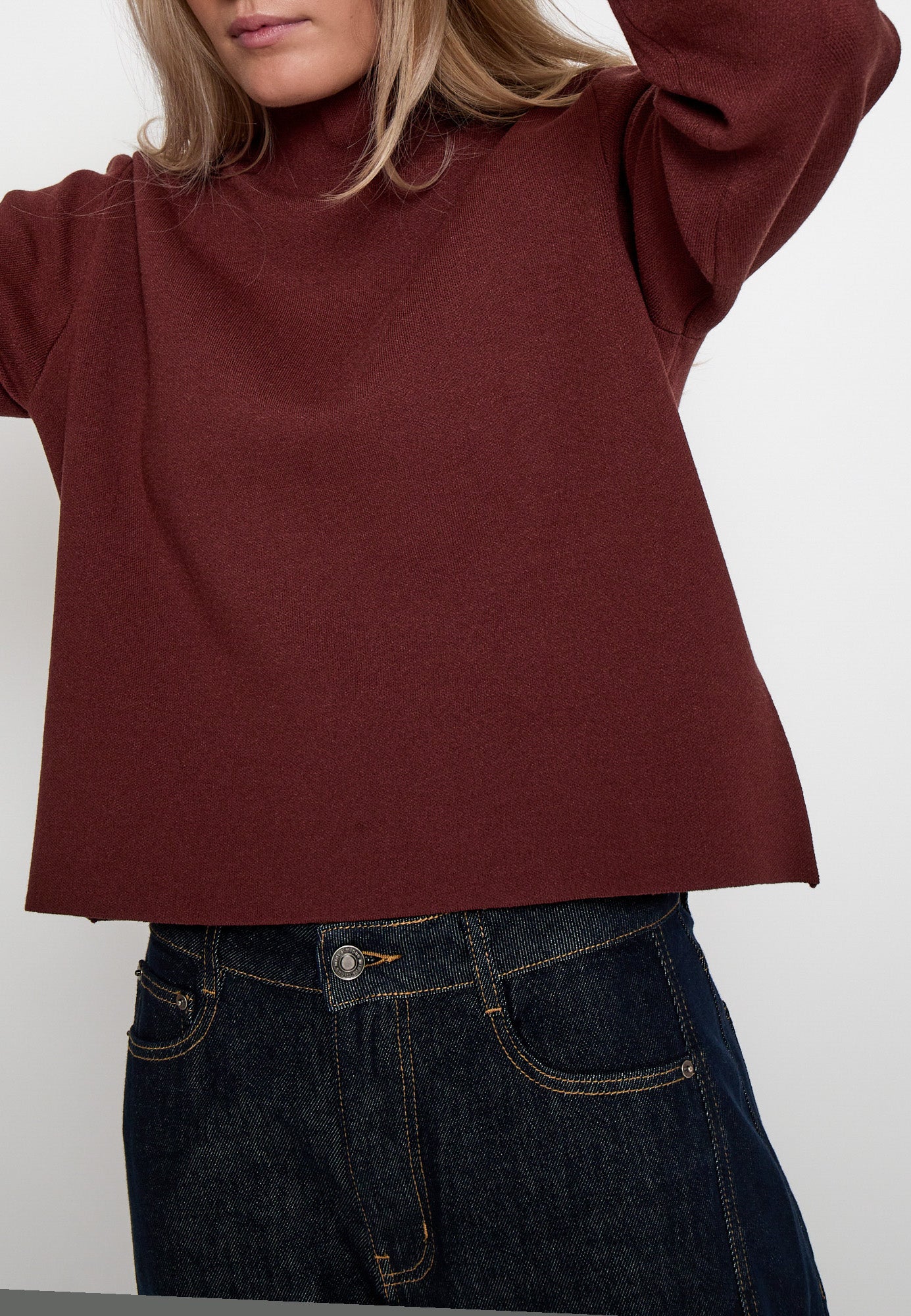 Minus Lupi High Neck Knit Pullover Pullover 4009 Andorra Red