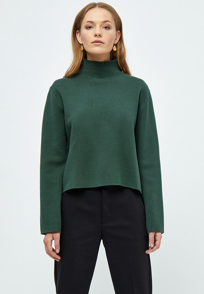 Minus Lupi High Neck Knit Pullover Pullover 4112 Jungle Green
