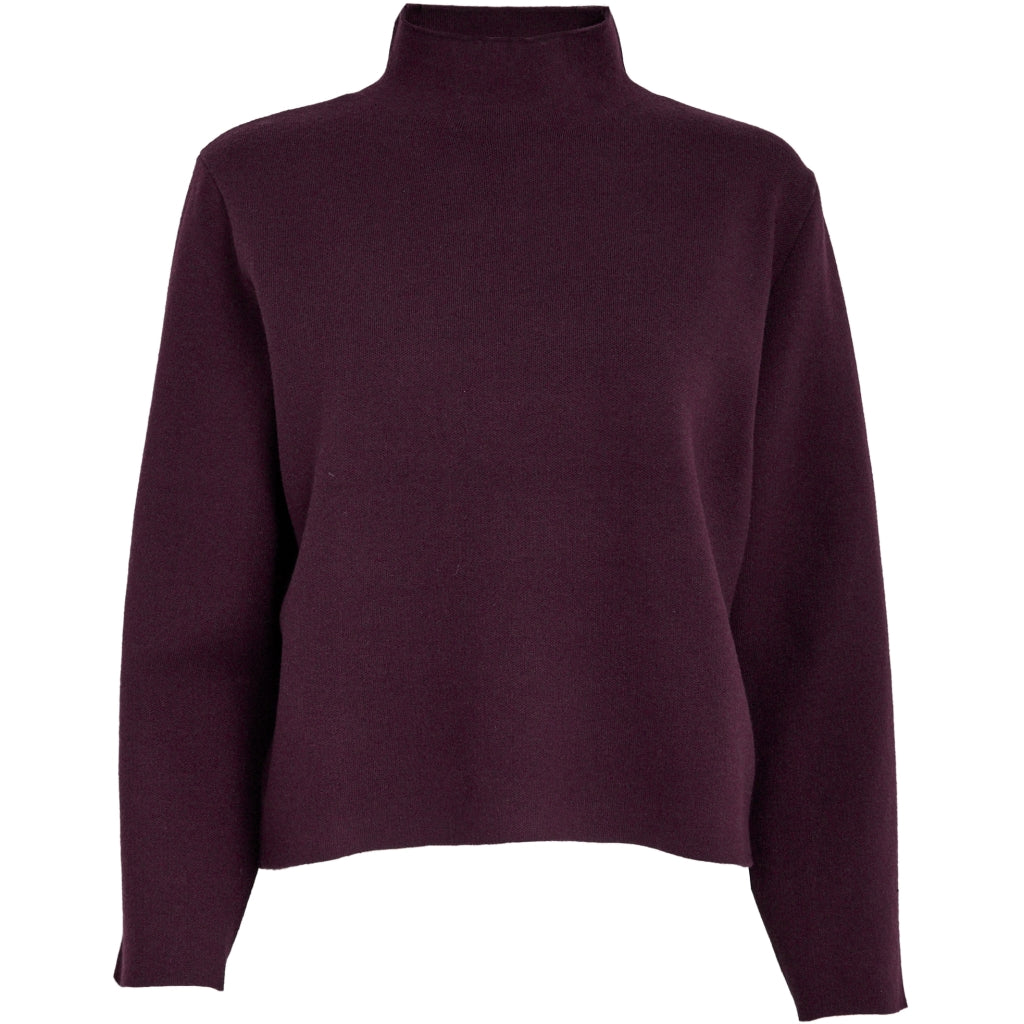 Minus Lupi High Neck Knit Pullover Pullover 713 Fudge Purple
