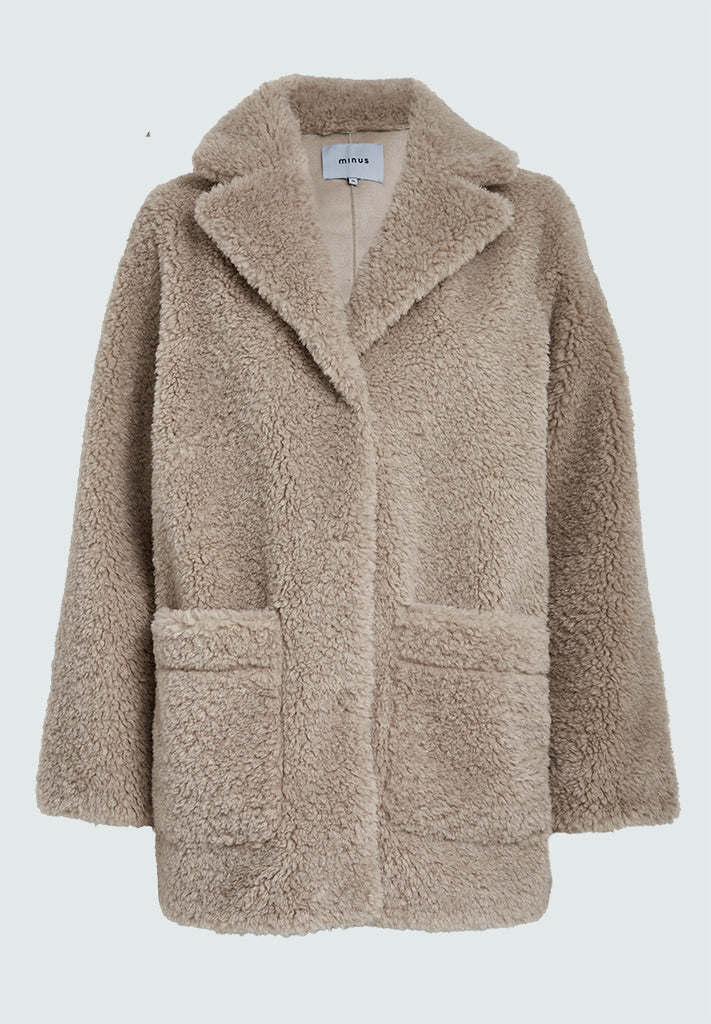 Minus MSAlda Reversible Faux Fur Jacket Jacket 9015 Sand Gray