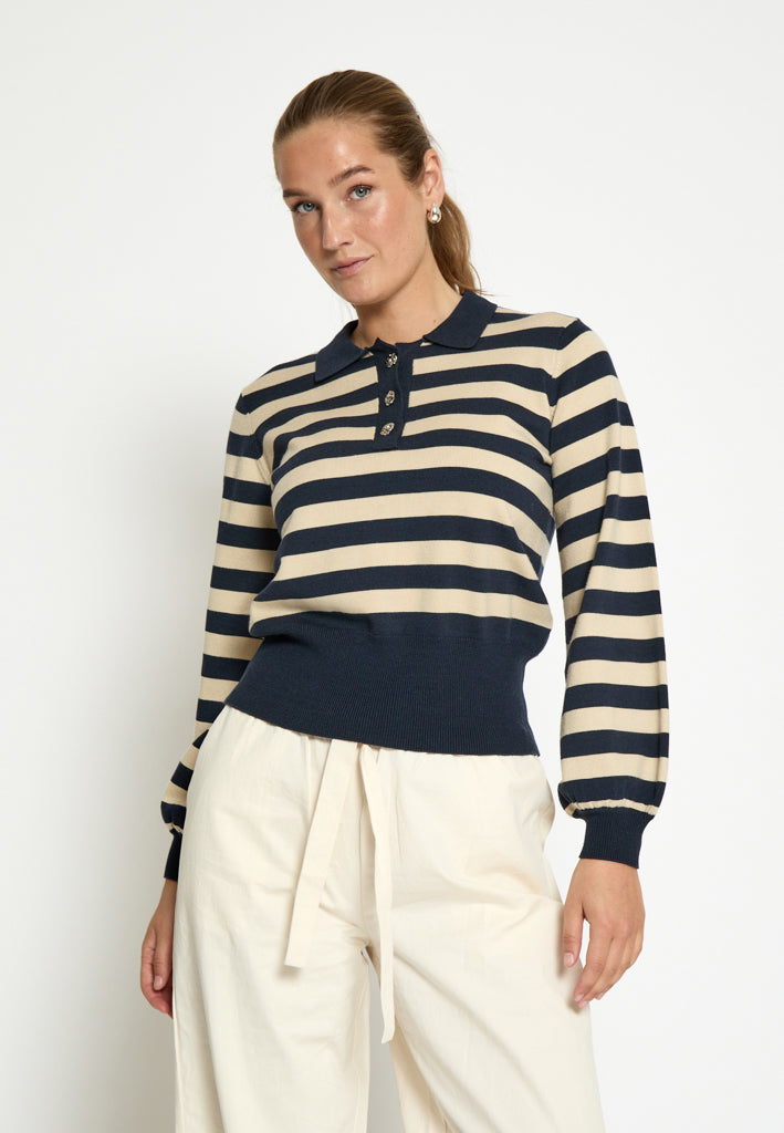 Minus MSAliana Knit Pullover Pullover 2994S SKY CAPTAIN STRIPE