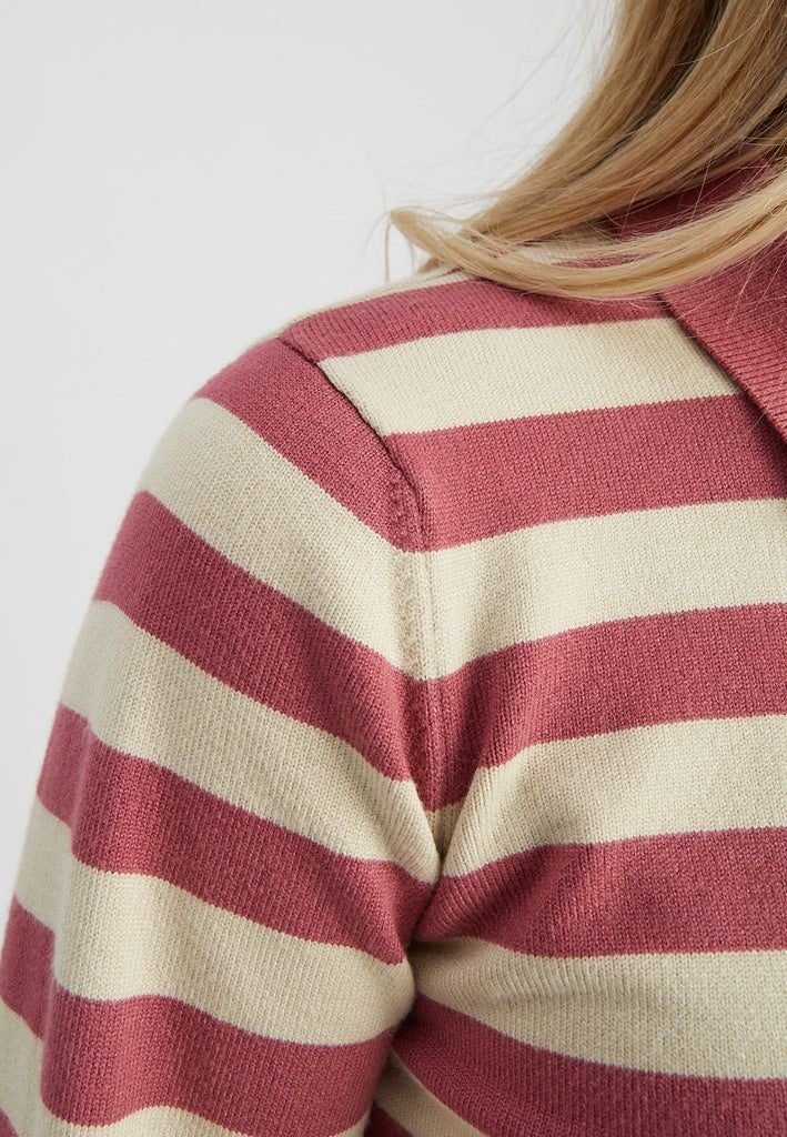 Minus Aliana strikbluse - Roan Rouge Stripe