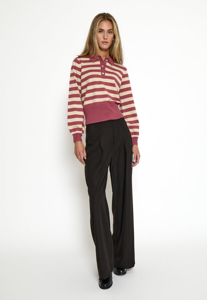 Minus MSAliana Knit Pullover Pullover 4058S Roan Rouge Stripe
