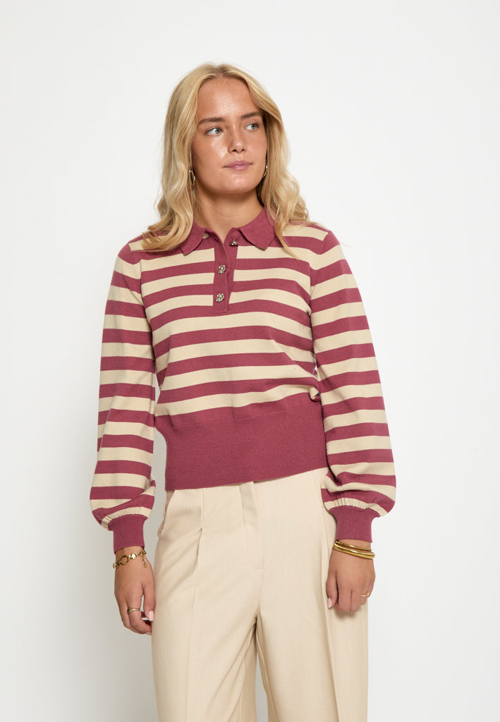 Minus MSAliana Knit Pullover Pullover 4058S Roan Rouge Stripe